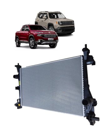 Radiador fiat toro jeep renegade 1.8 flex 2015 a 2022