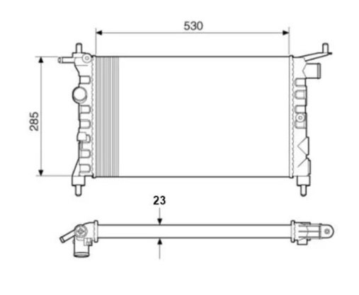RADIADOR AGUA GM CHEVROLET CORSA / PICK UP CORSA  1.0 / 1.4 / 1.6  -1994 ACIMA
