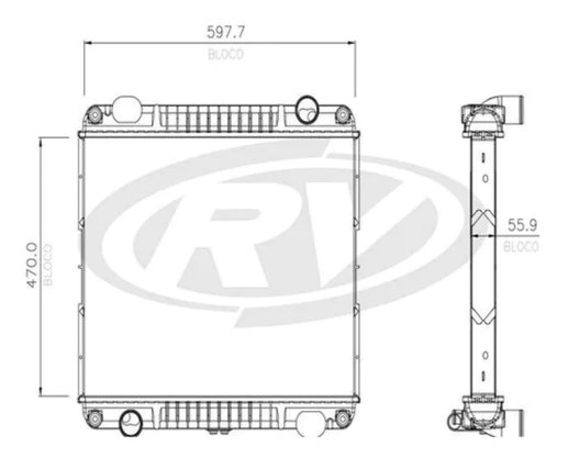 RADIADOR MAN VW MICRO ONIBUS 5150 8160 9160