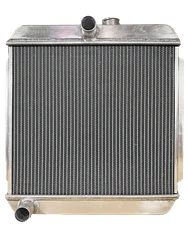 RADIADOR ALUMINIO RURAL F75 WILLYS 6 CILINDROS BRASADO COM DEFLETOR + GMV SPAL E CONDENSADOR