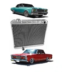 RADIADOR BRASADO FORD GALAXIE LANDAU ESPESSURA DE 45 MM POLIDO